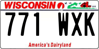 WI license plate 771WXK
