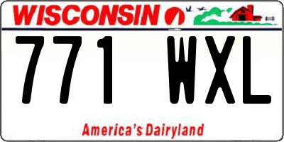 WI license plate 771WXL