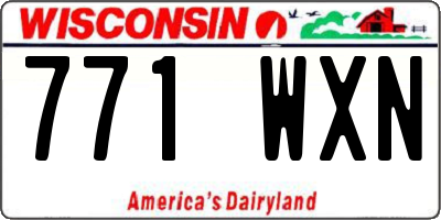 WI license plate 771WXN