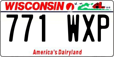 WI license plate 771WXP
