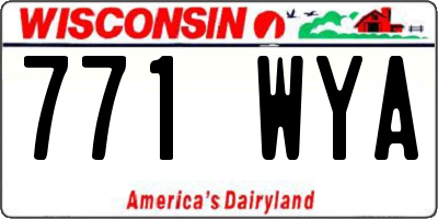 WI license plate 771WYA