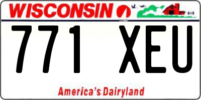 WI license plate 771XEU