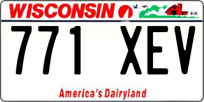 WI license plate 771XEV