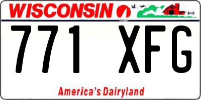 WI license plate 771XFG
