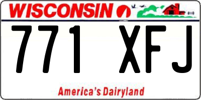 WI license plate 771XFJ