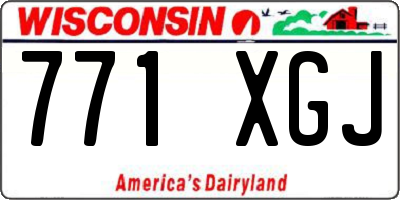 WI license plate 771XGJ