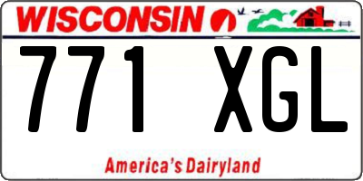 WI license plate 771XGL