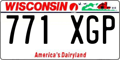 WI license plate 771XGP