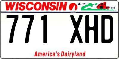 WI license plate 771XHD
