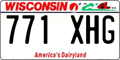 WI license plate 771XHG