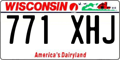WI license plate 771XHJ
