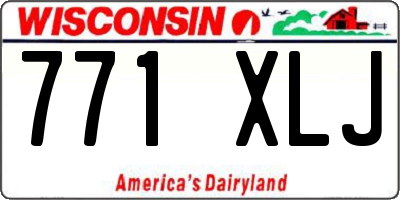 WI license plate 771XLJ