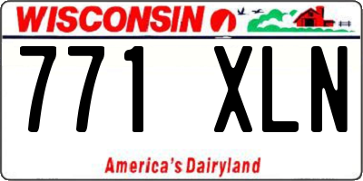WI license plate 771XLN