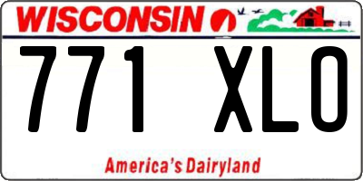 WI license plate 771XLO