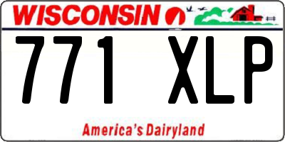 WI license plate 771XLP