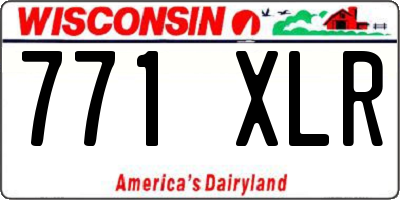 WI license plate 771XLR