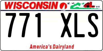 WI license plate 771XLS