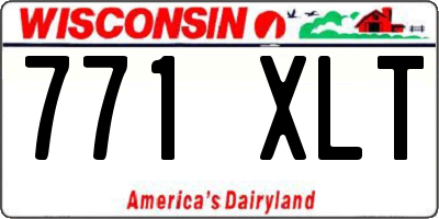 WI license plate 771XLT