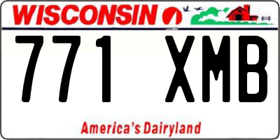 WI license plate 771XMB