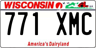 WI license plate 771XMC