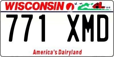 WI license plate 771XMD