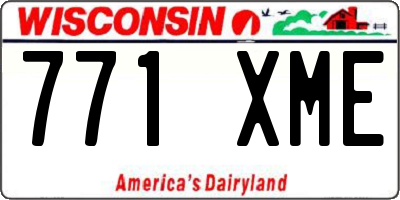 WI license plate 771XME