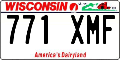WI license plate 771XMF