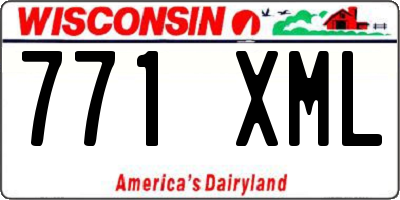WI license plate 771XML