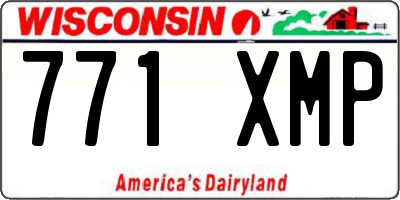 WI license plate 771XMP