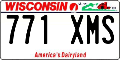 WI license plate 771XMS
