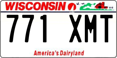 WI license plate 771XMT