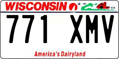 WI license plate 771XMV