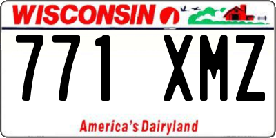 WI license plate 771XMZ