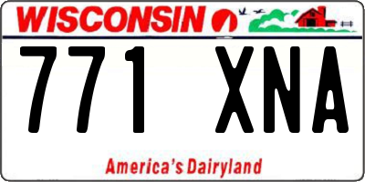WI license plate 771XNA