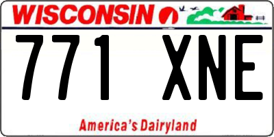 WI license plate 771XNE