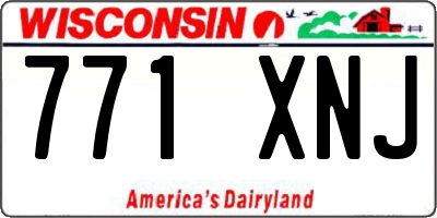 WI license plate 771XNJ