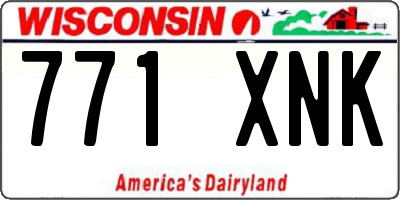 WI license plate 771XNK