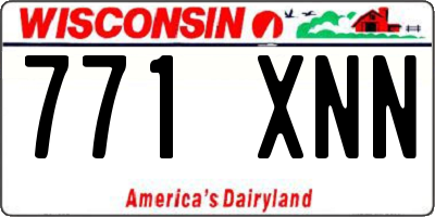 WI license plate 771XNN