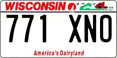 WI license plate 771XNO