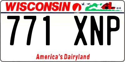 WI license plate 771XNP