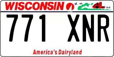 WI license plate 771XNR