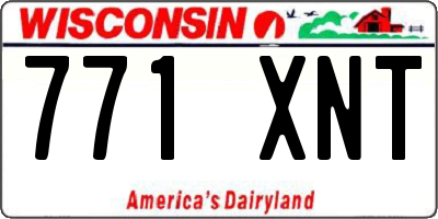 WI license plate 771XNT