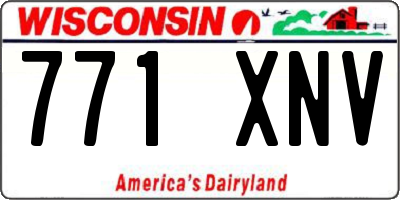 WI license plate 771XNV