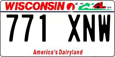 WI license plate 771XNW
