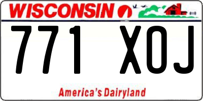 WI license plate 771XOJ