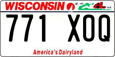 WI license plate 771XOQ
