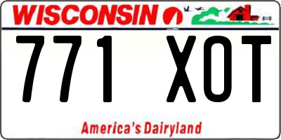 WI license plate 771XOT