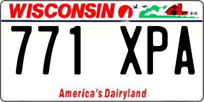 WI license plate 771XPA