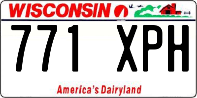 WI license plate 771XPH