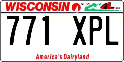 WI license plate 771XPL